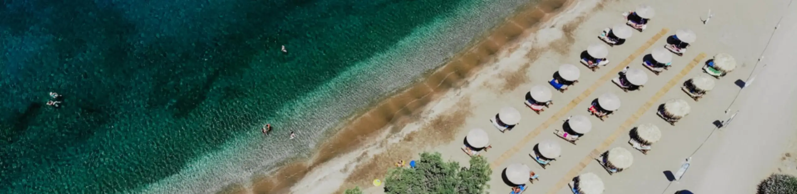 Crystal clear turquoise waters of Apokrousi Beach, Kythnos