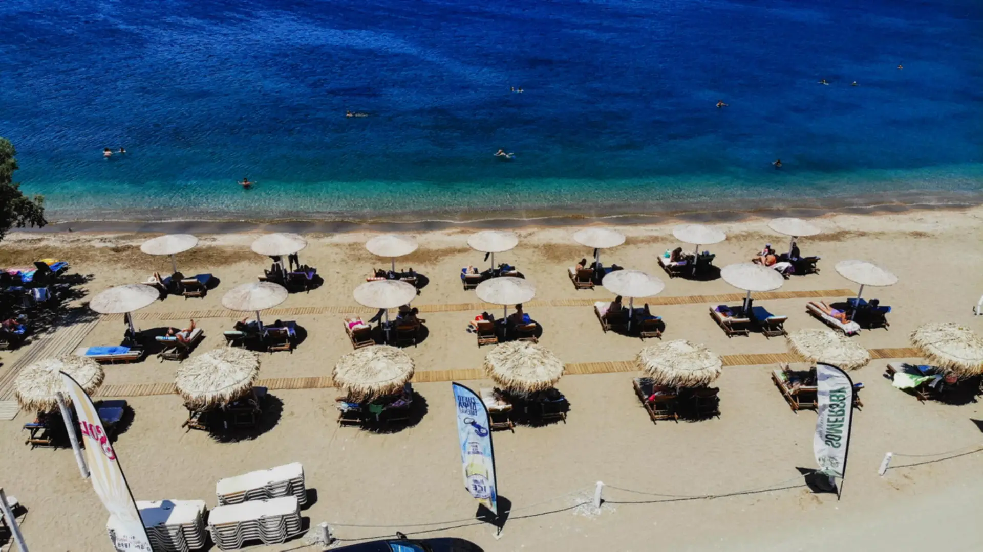 Turquoise beach waters of Apokrousi, Kythnos